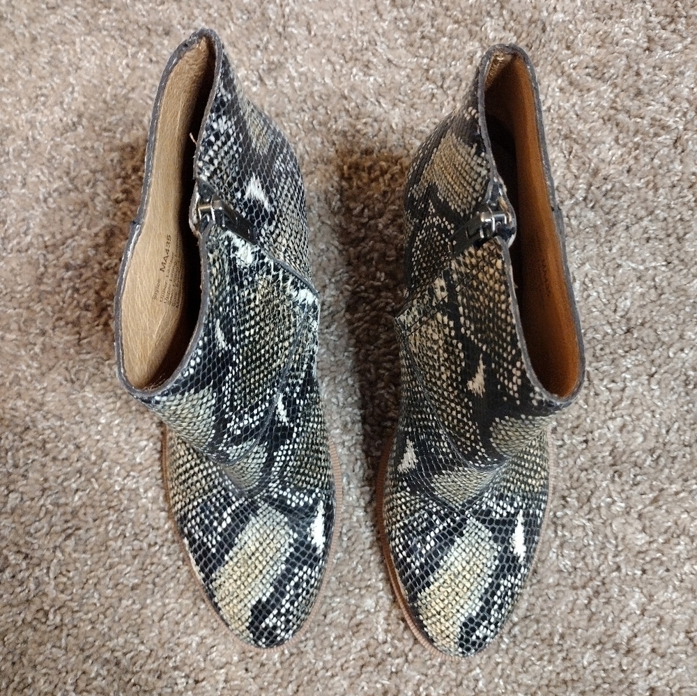 Madewell Snake Embossed Ankle Boots 8.5 - Picture 7 of 14